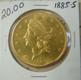 1885-S Gold $20.00 Coin