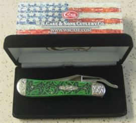 Case XX Russlock Knife w/Laser Etched Handles & Scrolled Bolsters