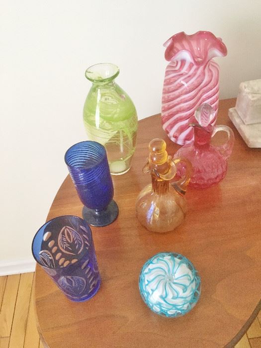 Some of the vintage glass throughout the house