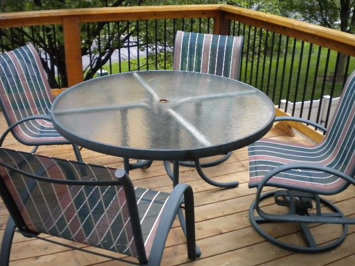 Patio set table and four chairs