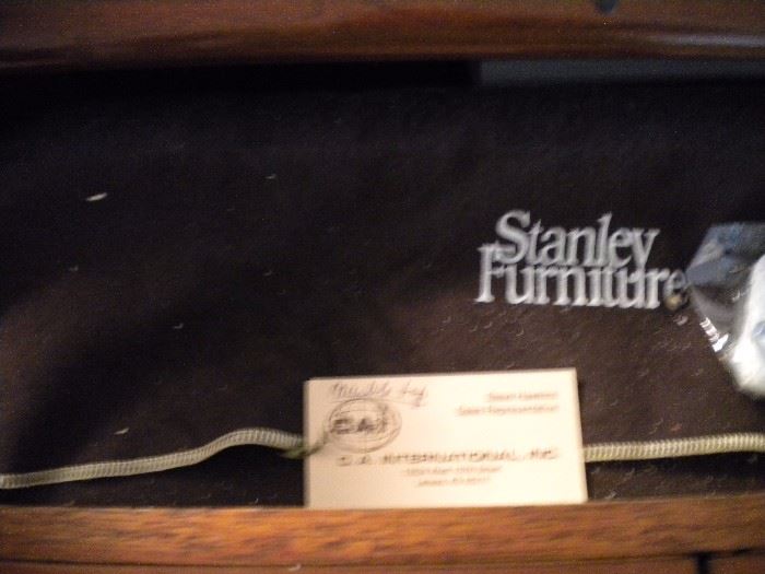 Stanley furniture buffet with marble top