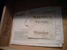 Stanley furniture buffet with marble top