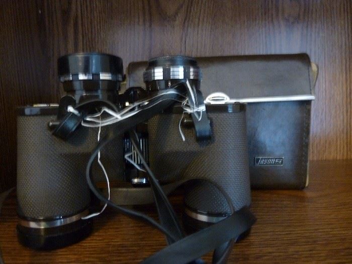 Binoculars and case