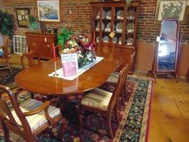 Henkel Harris Wild Black Cherry Dining Room Suite, that has 2 more leaves not shown in the original box