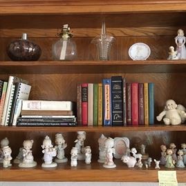 Precious Moments collection, cookbooks, birthday girls