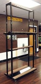  Heavy Duty, Powder Coated, Rolling Double Layered Long Gun Rack, Holds 50 Long Guns 99"T x 48.25"W x 22.5"D, Can Be Separated Into Two