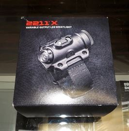 Surefire 2211X LED Wrist Light, Centerfire LED Weapon Light And Centerfire Lasermax Frame Mounted Laser