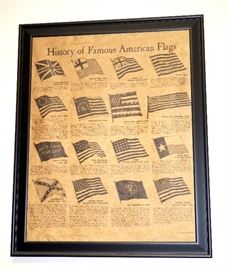 Framed Wall Art, Includes Declaration Of Independence, History Of Famous American Flags And Weapons Of The American Revolution, 31.5" x 25.5"