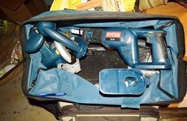 Riobi tool kit, drill saw,sander