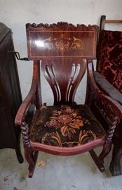wonderfull antique inlaid arm.chair