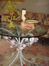 Wrought iron metal table