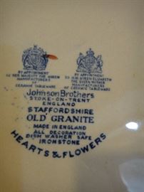 Johnson Brothers, Staffordshire,  Hearts & Flowers