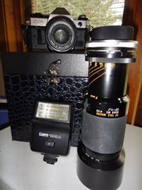 Cannon AE1, flash & lenses 