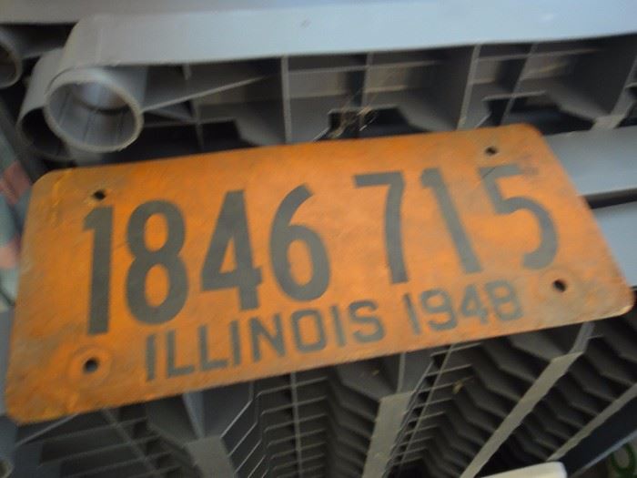Cardboard Licence plate, IL 1948