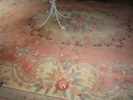 Large sculpted area rug