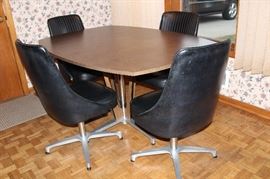 Chromatic 66' table and chairs by Chromcraft