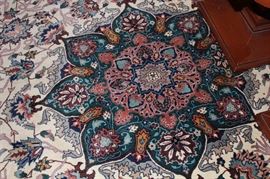 Large stunning area rug. "The Tansheng" collection. Hand woven 100% virgin wool pile. 