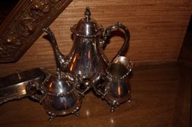 Silverplate tea service