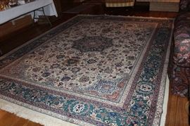 Large stunning area rug. "The Tansheng" collection. Hand woven 100% virgin wool pile. 