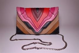 Elena Ghisellini "Multi Linea" Clutch. Calf skin. Retails $950+. Like new. STARTING BID: $200 -- FIND MORE ITEMS ON OUR LIVE AUCTION WEBSITE! 