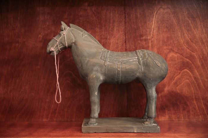This decorative statue was made by A & C Trade (Xian, China) Circa 1982. This replica piece refl... -- STARTING BID: $20 --- VIEW ALL OUR ITEMS AND THEIR DETAILS ON OUR LIVE AUCTION WEBSITE! 