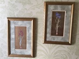 Pair of Small Botanical Prints by Gloria Eriksen (11’’ x 16’’)