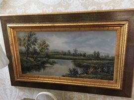 Landscape Oil on Canvas by Hamilton (32’’ x 20’’)