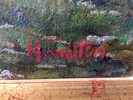 Landscape Oil on Canvas by Hamilton (32’’ x 20’’)