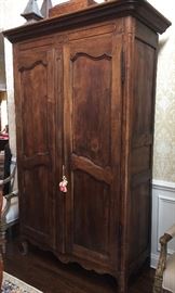Antique 19th Century French Pine Armoire (61’’ x 25’’ x 93’’)