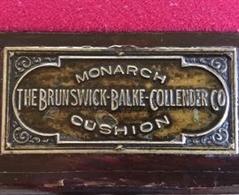 Monarch Cushion Billiards Table by Brunswick-Balke-Collender Co. w/ Rack and Sticks (9’)