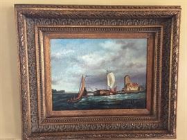 Maritime Oil on Canvas by Clayton (26’’ x 22’’)