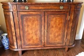 European Crossroads 1 Drawer/ 4 Door Leather Embossed Cabinet by John Richards (51’’ x 17’’ x 36’’)