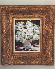 Floral Oil on Canvas by Salart (16’’ x 18’’)