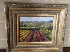 Tuscany Scene Oil on Canvas (17’’ x 15’’)