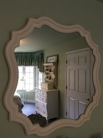 Octagon Whitewash Mirror (38’’ x 38’’)