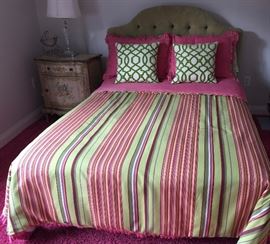 Full Size Green Velvet Headboard