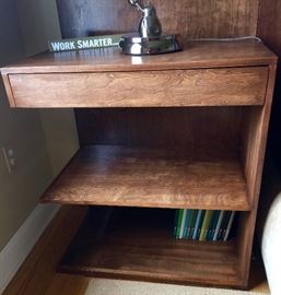 Pair of Modern 1 Drawer 2 Shelves Nightstand (31’’ x 21’’ x 50’’)