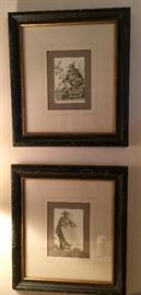 4 Prints of Asian Figures (18’’ x 20’’)