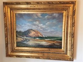 Seascape Oil on Canvas by Hoppin (17’’ x 15’’)