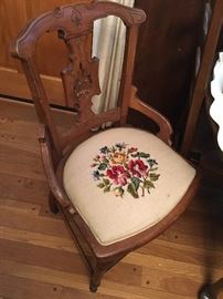 19th c. Needlepoint chair