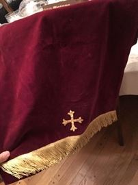 Ecclesiastical velvet covering