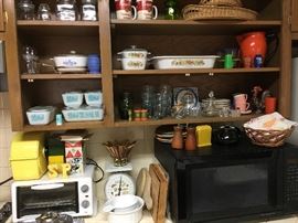 We tooK the doors OFF! I Spy Corning, Pyrex, recipe file boxes....