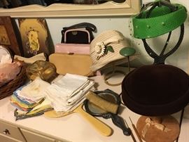 Dresser Sets vanity sets, hankies, had stands, more