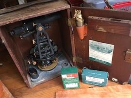 Keuffel & Esser Surveyor Transit with brass plomb in original box, #P5136