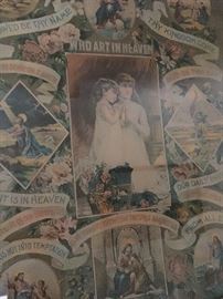 Our Lord's Prayer framed under wavy glass