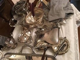 Sterling and silverplate serving pieces