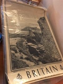 Travel poster promoting various Great Britain locales