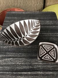 Clockwise from top: Thomas Toft ceramic bowl Danish Pottery Michael Anderson for Marianne Starck