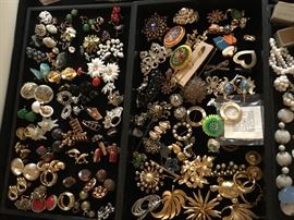 costume jewelry, brooches, lockets, pearls, necklaces, charm bracelet clip on earring and much more