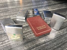 Zippo lighter collection with advertising